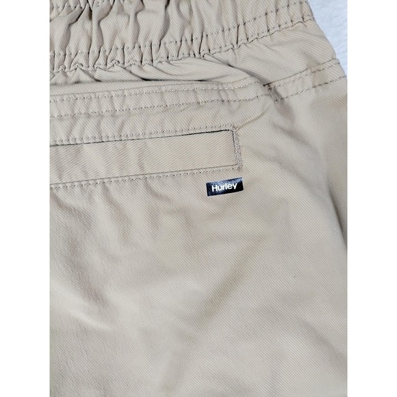 Hurley Pants Mens Medium Tan Jogger Nylon Blend Elastic Waist Cuffed Casual - Picture 11 of 16